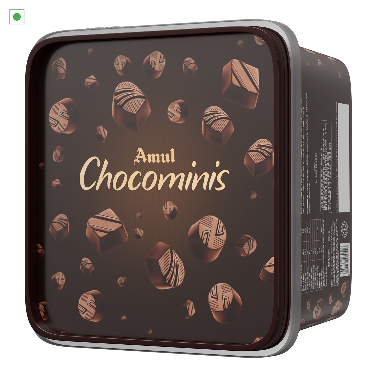 AMUL CHOCOLATE TUB - CHOCOMINIS  12/250 GM